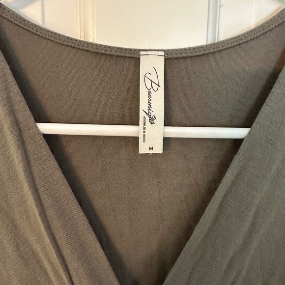 3/$20 Army Green T-Shirt Dress - Picture 3 of 4